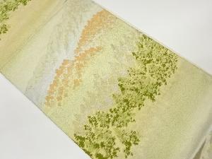 山並み・樹木風景模様織出し袋帯